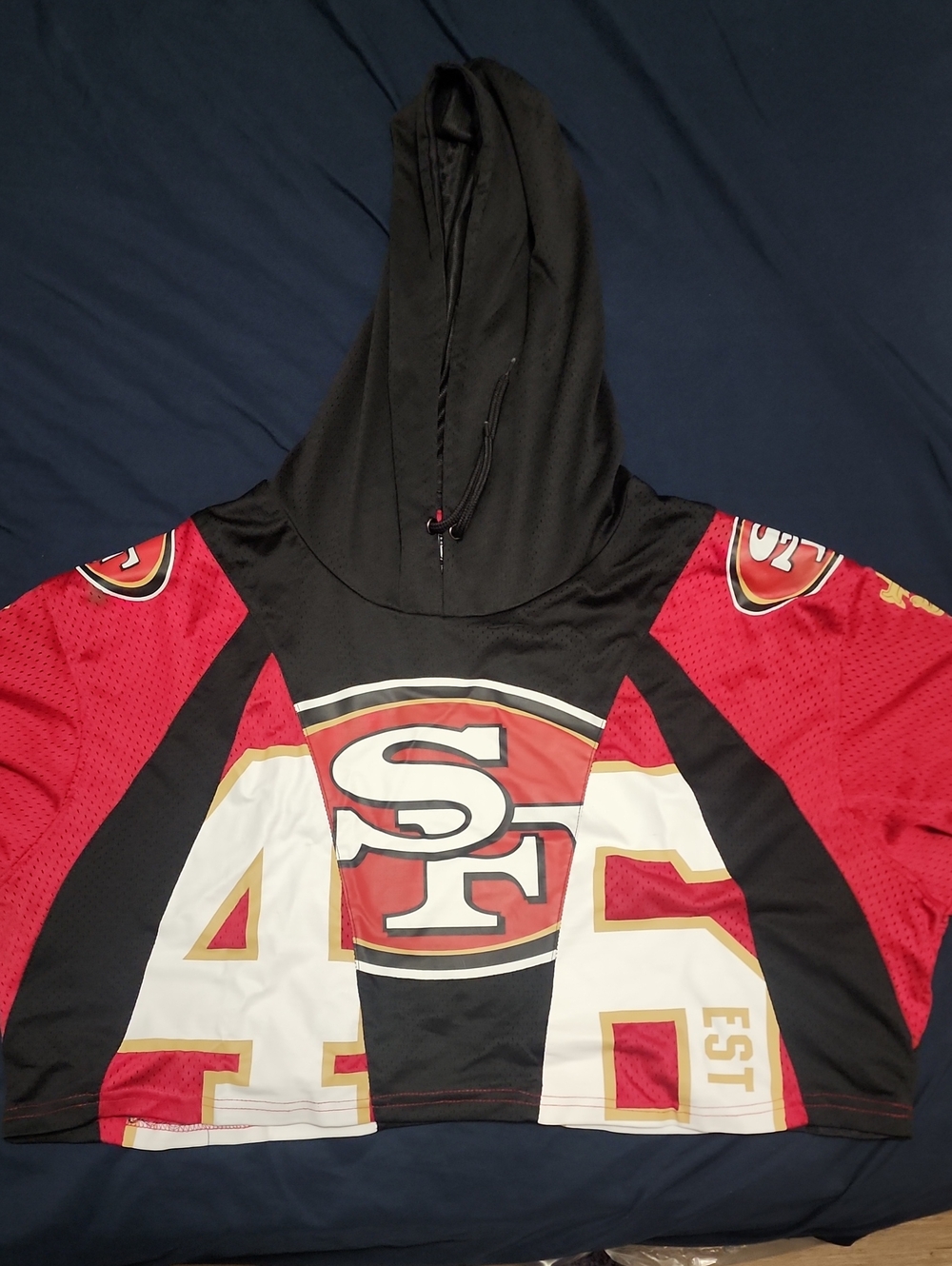 NFL Team Apparel Black Pullover with Red Trim